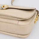 CELINE Shoulder Bag Leather Ivory Gold Auth ep16002-14