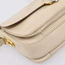 CELINE Shoulder Bag Leather Ivory Gold Auth ep16002-15