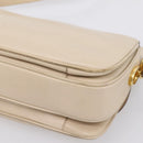 CELINE Shoulder Bag Leather Ivory Gold Auth ep16002-16