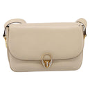 CELINE Shoulder Bag Leather Ivory Gold Auth ep16002-13