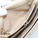 CELINE Shoulder Bag Leather Ivory Gold Auth ep16002-25
