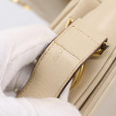CELINE Shoulder Bag Leather Ivory Gold Auth ep16002-10