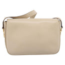 CELINE Shoulder Bag Leather Ivory Gold Auth ep16002-2
