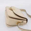CELINE Shoulder Bag Leather Ivory Gold Auth ep16002-4
