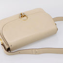 CELINE Shoulder Bag Leather Ivory Gold Auth ep16002-6