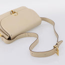 CELINE Shoulder Bag Leather Ivory Gold Auth ep16002-7