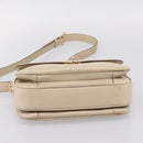 CELINE Shoulder Bag Leather Ivory Gold Auth ep16002-5