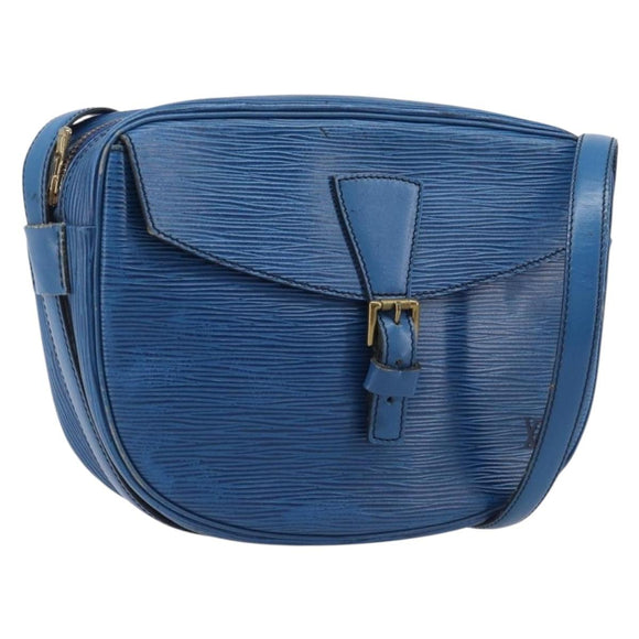 LOUIS VUITTON Epi Jeune Fille MM Shoulder Bag Toledo Blue M52155 LV Auth ep16006