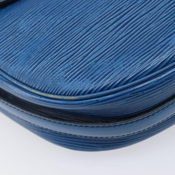 LOUIS VUITTON Epi Jeune Fille MM Shoulder Bag Toledo Blue M52155 LV Auth ep16006