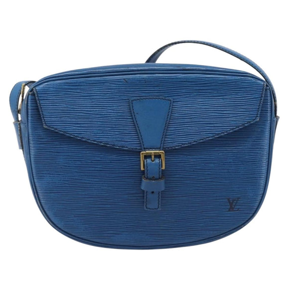 LOUIS VUITTON Epi Jeune Fille MM Shoulder Bag Toledo Blue M52155 LV Auth ep16006