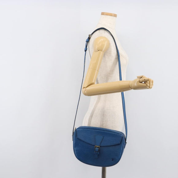 LOUIS VUITTON Epi Jeune Fille MM Shoulder Bag Toledo Blue M52155 LV Auth ep16006