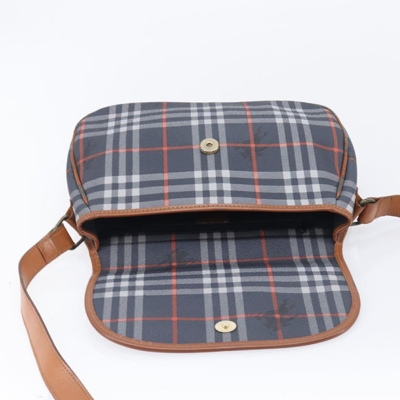 Burberrys Nova Check Shoulder Bag PVC Navy Auth ep16012