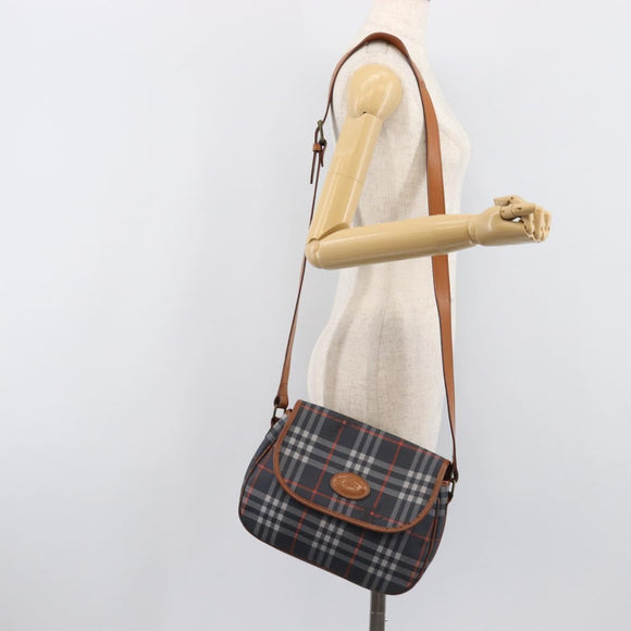 Burberrys Nova Check Shoulder Bag PVC Navy Auth ep16012