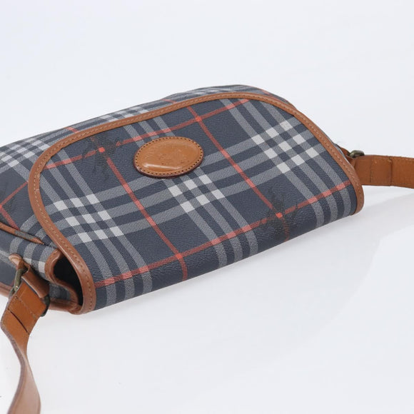 Burberrys Nova Check Shoulder Bag PVC Navy Auth ep16012
