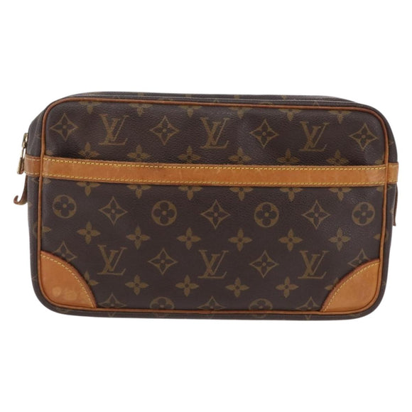 LOUIS VUITTON Monogram Compiegne 28 Clutch Bag M51845 LV Auth ep16014