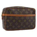 LOUIS VUITTON Monogram Compiegne 23 Clutch Bag M51847 LV Auth ep16015-1