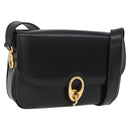 CELINE Shoulder Bag Leather Black Gold Auth ep16020A-1
