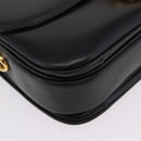 CELINE Shoulder Bag Leather Black Gold Auth ep16020A-15