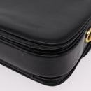 CELINE Shoulder Bag Leather Black Gold Auth ep16020A-18