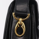 CELINE Shoulder Bag Leather Black Gold Auth ep16020A-19