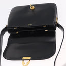 CELINE Shoulder Bag Leather Black Gold Auth ep16020A-22