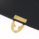 CELINE Shoulder Bag Leather Black Gold Auth ep16020A-23