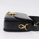 CELINE Shoulder Bag Leather Black Gold Auth ep16020A-5
