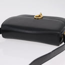 CELINE Shoulder Bag Leather Black Gold Auth ep16020A-8