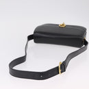 CELINE Shoulder Bag Leather Black Gold Auth ep16020A-9