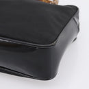 GUCCI Bamboo Hand Bag Nylon Black Silver 000 2040 0538 Auth ep16022-10
