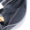 GUCCI Bamboo Hand Bag Nylon Black Silver 000 2040 0538 Auth ep16022-22