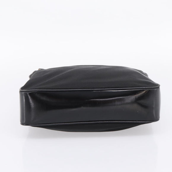 GUCCI Bamboo Hand Bag Nylon Black Silver 000 2040 0538 Auth ep16022