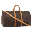 LOUIS VUITTON Monogram Keepall Bandouliere 55 Boston Bag M41414 LV Auth ep16028-1
