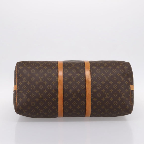 LOUIS VUITTON Monogram Keepall Bandouliere 55 Boston Bag M41414 LV Auth ep16028