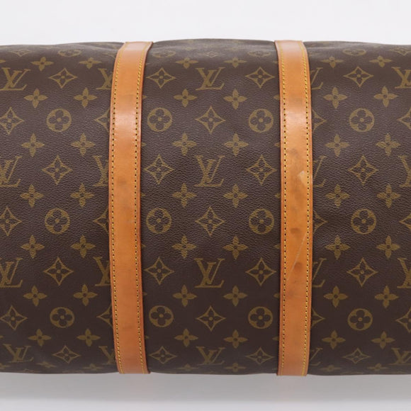 LOUIS VUITTON Monogram Keepall Bandouliere 55 Boston Bag M41414 LV Auth ep16028
