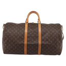 LOUIS VUITTON Monogram Keepall Bandouliere 55 Boston Bag M41414 LV Auth ep16028-2