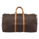 LOUIS VUITTON Monogram Keepall Bandouliere 55 Boston Bag M41414 LV Auth ep16028-3