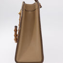 GUCCI Bamboo Hand Bag Leather Beige Gold 002 1186 0260 Auth ep16036-10