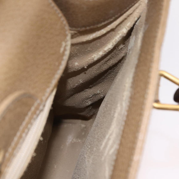 GUCCI Bamboo Hand Bag Leather Beige Gold 002 1186 0260 Auth ep16036