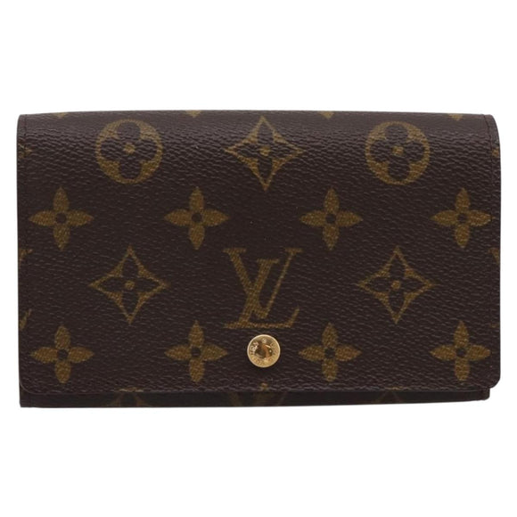 LOUIS VUITTON Monogram Porte Monnaie Billets Tresor Wallet M61730 Auth ep16045A