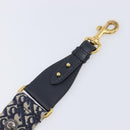 Christian Dior Trotter Canvas Strap 36.6"" Navy Gold Silver Auth ep16047-4