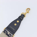 Christian Dior Trotter Canvas Strap 36.6"" Navy Gold Silver Auth ep16047-5