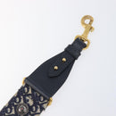 Christian Dior Trotter Canvas Strap 36.6"" Navy Gold Silver Auth ep16047-7