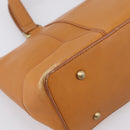 BURBERRY Hand Bag Leather Brown Gold Auth ep16062-15