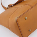 BURBERRY Hand Bag Leather Brown Gold Auth ep16062-16