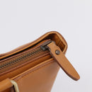 BURBERRY Hand Bag Leather Brown Gold Auth ep16062-17