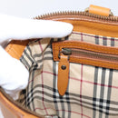 BURBERRY Hand Bag Leather Brown Gold Auth ep16062-22