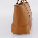 BURBERRY Hand Bag Leather Brown Gold Auth ep16062-3