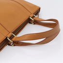 BURBERRY Hand Bag Leather Brown Gold Auth ep16062-7