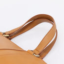 BURBERRY Hand Bag Leather Brown Gold Auth ep16062-8